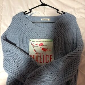 moon & madison blue and green sweater (BOOKS ARE NOT INCLUDED